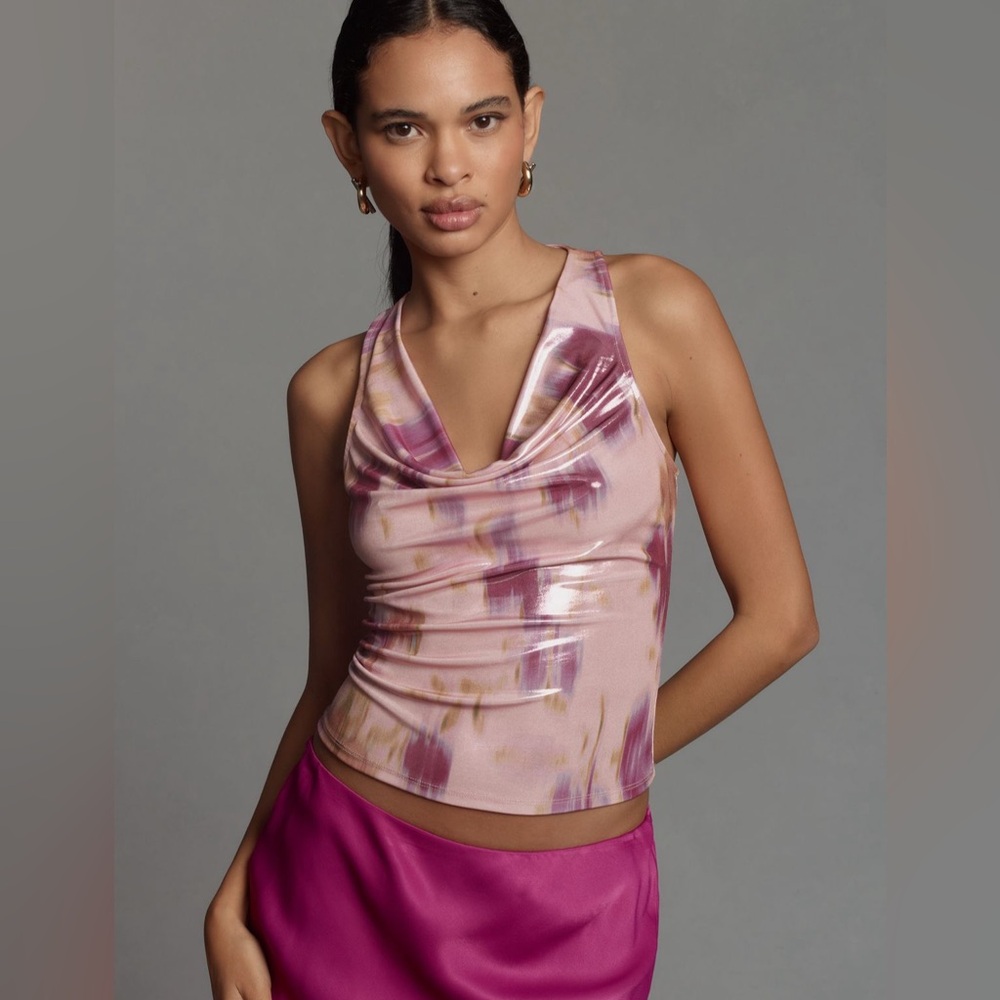 Cowl neck tank top